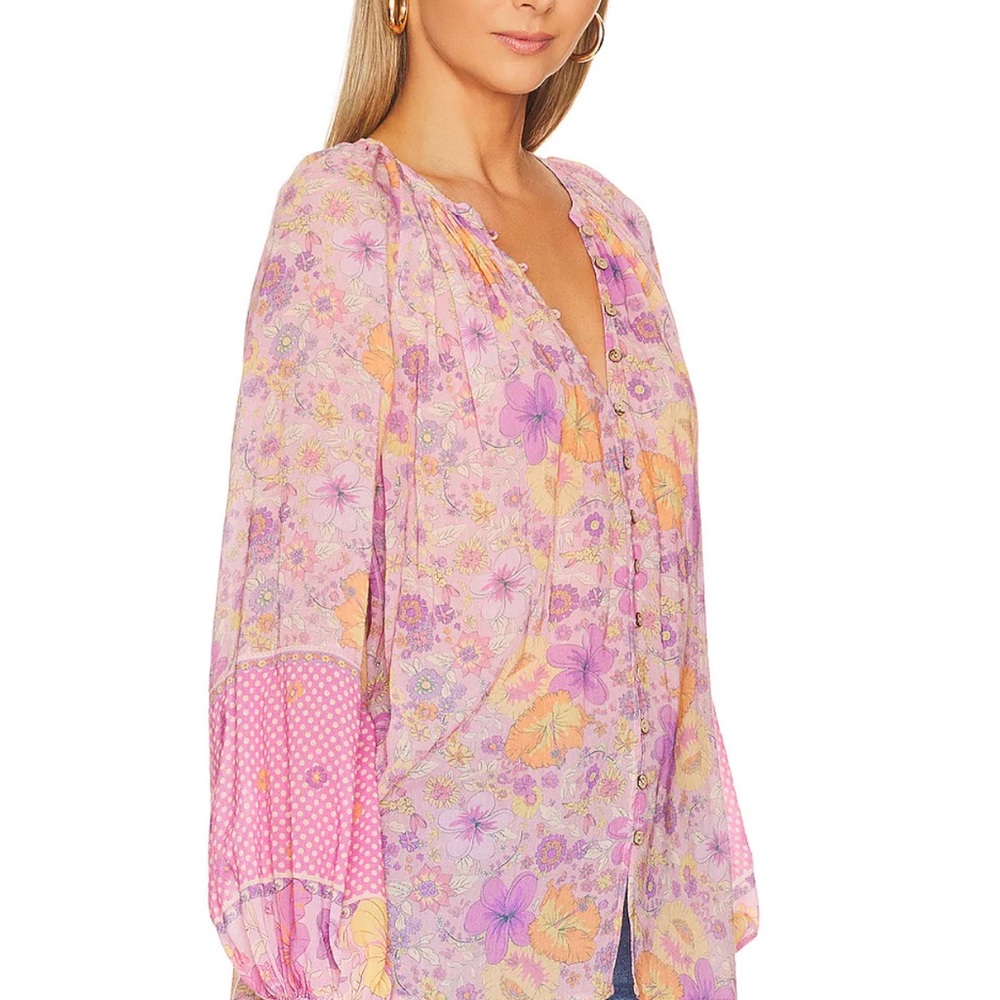 Hibiscus Lane Blouse in Musk XS NEW with tags